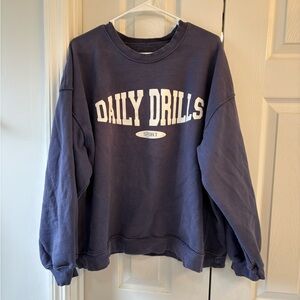 Daily Drills Women's Dark Blue Crew Neck Sweater
